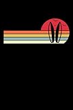 Retro Sunset Surfbrett Surfing: Palmen Surfbrett Notizbuch I Vintage Wassersport Wellenreiter Surfer Surfboard Notebook (A5 6