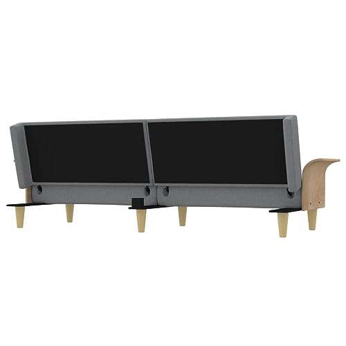 Sofá cama de 3 plazas gris claro para transformar tu salón en habitación de invitados 7