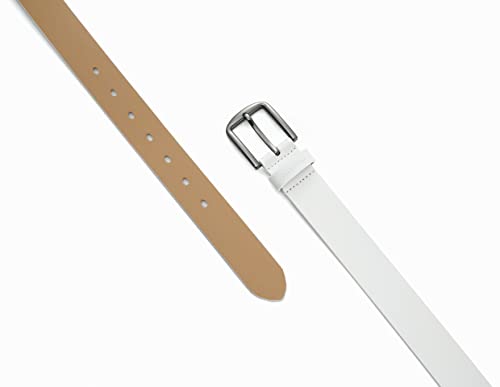 Image of Chaoren Leather Ratchet Belt 2 Pack Dress with Click Sliding Buckle 1 3 /8 inch in Gift Set Box - Adjustable Trim to Fit