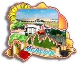 3D Wooden Fridge Magnet for McAllen Texas USA City Travel Souvenirs Refrigerator Sticker Home Kitchen Decorations Gifts