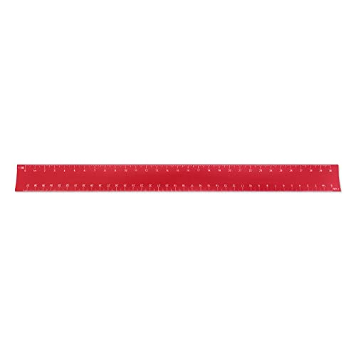 Image of Alumicolor 30-cm Aluminum Metric Mechanical Hollow Scale for School, Office, Art and Drafting, 30CM, Red