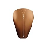 Yheakne Wedding Crystal Backdrop Necklace Gold CZ Y Lariat Necklace Chain Long Rhinestone Y Necklace...