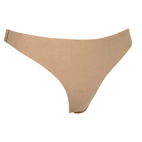 JADEA 3 Piezas Braguitas Brasileño Mujer Invisible Corte Láser Negro Blanco Desnudo 8001, Nudo, M
