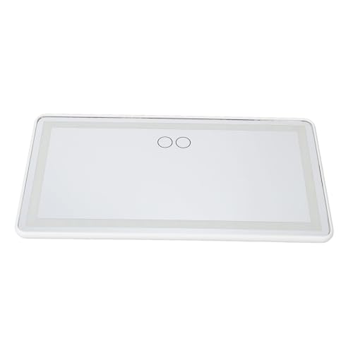Espejo de Maquillaje para Visera de Coche, Espejo de Tocador para Visera de Coche, Tiras de Luz de 4 Lados, Interruptor Táctil de Alta Definición, Luz LED Universal para Visera