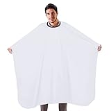 YELEGAI Professional Salon Hair Cutting Cape,56x63 inches Large Hairdresser Cape for Haircut,Coloring,Makeup,Styling and More,(White)