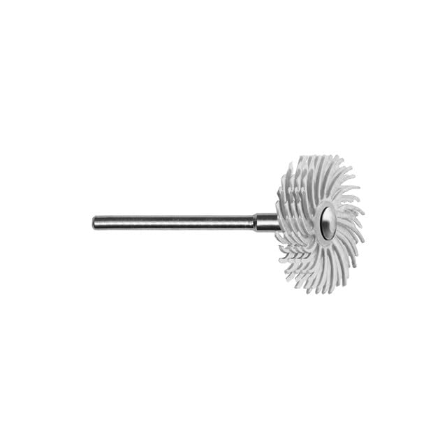 Dedeco Sunburst Radial Bristle Disc – 7/8" TC 4-Ply Mounted – Pink 1000 Grit (Extra-Fine) – Silicon Carbide (S/C) Polymer for Polishing & Finishing – 3/32" – 6/Box