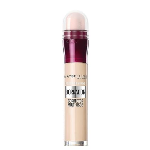 Maybelline New York, Corrector de Ojeras, Bolsas e Imperfecciones, Borrador Ojos, 00 Ivory, 6 ml