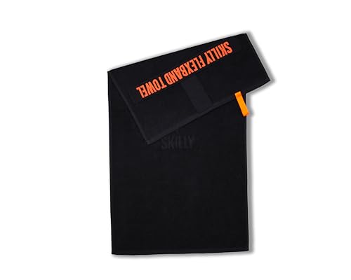 skilly FBT100 Fitness-Handtuch aus Baumwolle – Sporthandtuch mit Antirutsch-Funktion für Trainingsgeräte – Gym Towel 100x50 cm für Fitnessstudio