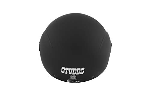 Studds Cub SUS_COFH_MBLKL Open Face Helmet (Matt Black, L)