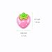 FAZHBARY 90 PCS Pink Resin Strawberry with No Holes Flat Back Small Strawberry Resin Bulk Embellishments for Crafts Crafts Accessories