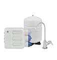 GE 3 Stage Reverse Osmosis Under Sink Water Filtration System with Faucet & Filters | Reduces 95+ Impurities including Lead, Chlorine, Arsenic | Filters FQ18PN, FQ18MN |GXRQ18NBN