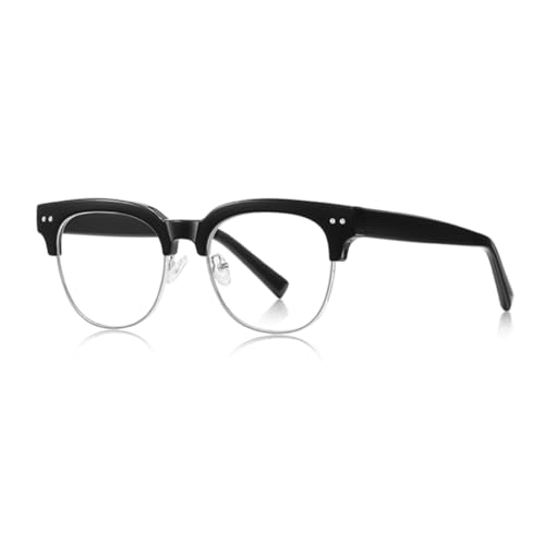 Lunettes demi-métal légères anti-marques de nez en acétate TR90 CP