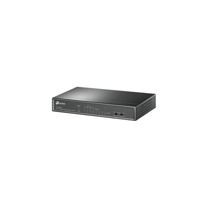 TP-Link TL-SF1008LP 8-Port 10/100Mbps Desktop PoE Switch with 4-Port PoE, Works with IEEE 802.3af compliant PDs, Up to 250m Data and Power Transmitting