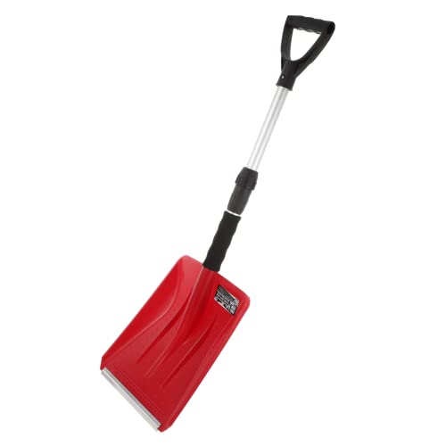 FUTUREORYY Pala de Nieve Retráctil de Plástico y Aluminio Ligera con Mango Extensible para Coche Camping y Remoción de Hielo Herramienta Portátil para Invierno