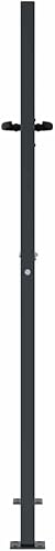 vidaXL Garden Gate Anthracite 100x125 cm Steel Grass Design - 8