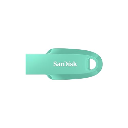SANDISK Ultra Curve 64GB, USB 3.2, Flash Drive, 100MB/s R, Pendrive, Green (SDCZ550-064G-I35G)