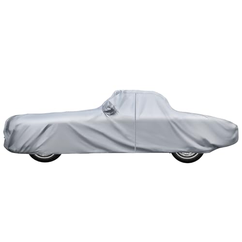 Image of 7 Layers Car Cover Custom-fit for Mazda Miata MX-5,Benz SLK300,210D Heavy Duty All Weather Waterproof Snowproof Rainproof Dustproof UV Proof,Door Zipper,Cotton Lining,Windproof Strap,Anti-Theft Lock