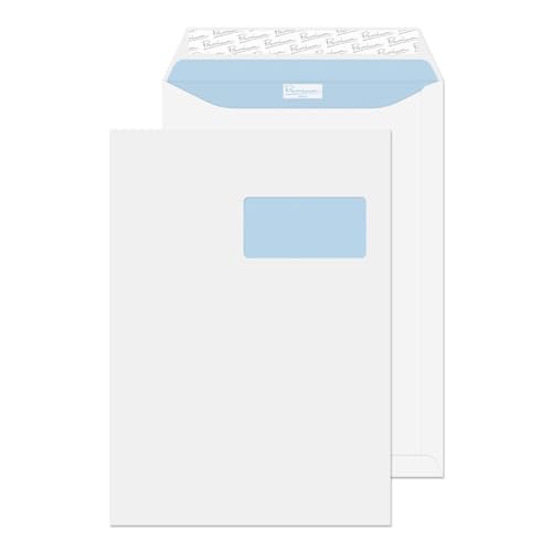 Blake Premium Office C4 324 x 229 mm 120 gsm French Window Pocket Envelopes (36136FR) Ultra White Wove - Pack of 250