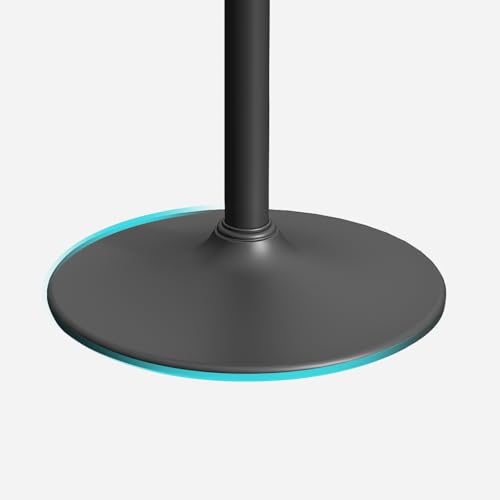 MAHANCRIS Bartisch, Höhenverstellbar von 68 bis 92 cm und 360° drehbar, Küchen-Stehtisch, Cocktailtisch, für Wohnzimmer, Bar, Pub, Schwarz ABTHB5501