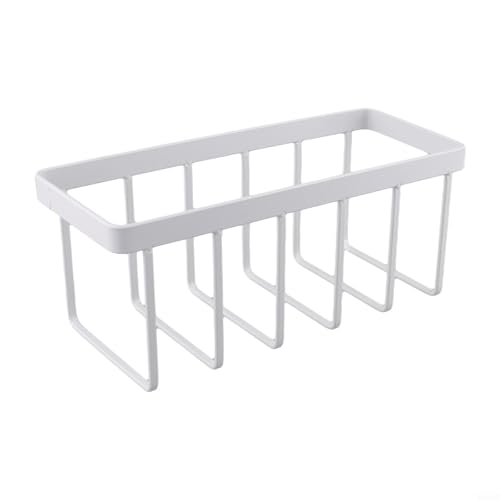 Gdfnmogo Organizador de tapas de ollas y sartenes para cocina, soporte de almacenamiento para tabla de cortar, estante de almacenamiento de tapas de sartén de acero inoxidable para cabina (blanco)