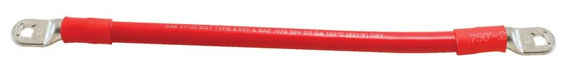 Tectran PN C2/0TSX8R Battery Cable 2/0 Ga 8in (Pack of 1)