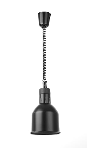 HENDI Lampe chauffante suspendue réglable en hauteur, cylindrique, lampe thermique infrarouge pour...