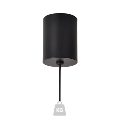 iDili Manual Suspension Lift for Lamps with Auto Retract Cord, Telescopic Height Adjustment & Hovering, No Electricity Needed (Black)
