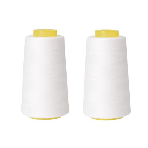 KEPYDRMTF Sewing Thread Cone Set, 2 Pack Serger Thread, 3000