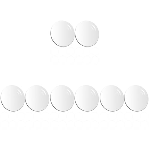 MUCKLILY 4sets 50pcs Transparent Acrylic Round Discs Smooth Cake Transfer Boards for Easy Cake Handling and Display for Desserts and Pastries 50pcs*4
