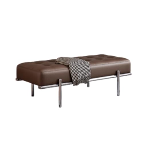 Banc à chaussures capitonné et banc de lit long en acier inoxydable - 2
