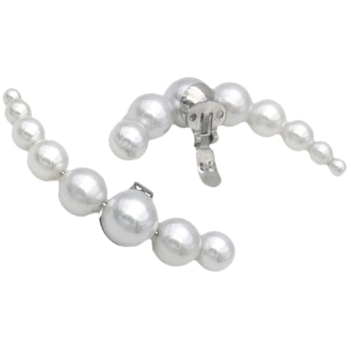 TEMPNAP Clips para Zapatos de Mujer Desmontables con Perlas, Accesorios Decorativos para Tacones, Zapatos Planos y Botas, Apliques Elegantes para Decoración de Calzado, 1 Par