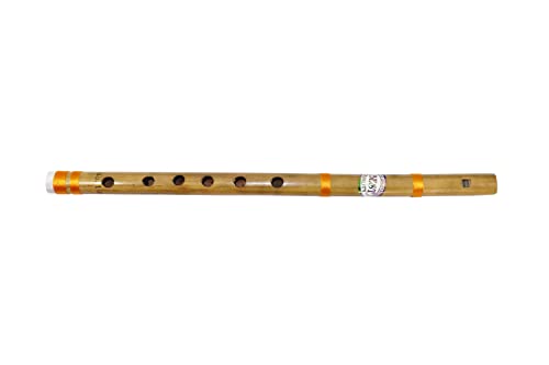 Flûte indienne en bois Bansuri instrument de percussion ethnique en bambou fait main