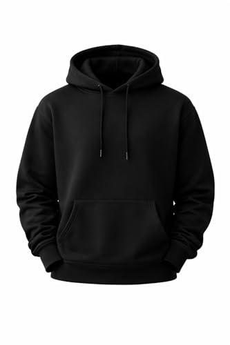 Image of Hoodies for Men | Drawstring Hood, Kangaroo Pocket, Ribbed Hem | Relaxed Fit