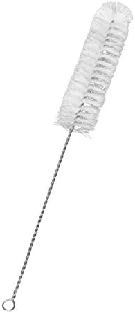 Nylon Cleaning Brush with Fan-Shaped End, 15" - Twisted Stainless Steel Wire Handle - Ideal for 1.6" - 2" Diameter Glassware, Beakers, Test Tubes, Cylinders, Flasks, Cups, Jars, Vases - Eisco Labs