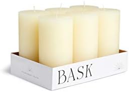 Mottled Pillar Candles by Bask - Set of 6-3