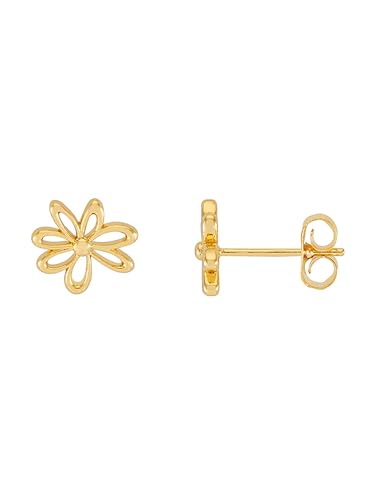 Mini clous en forme de fleur plaqué or boucles oreilles