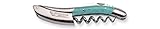 Laguiole En Aubrac Sommelier Waiter's Corkscrew, Pierre Turquoise Handle, Wine Opener With Foil Cutter & Bottle Opener