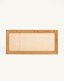 HANNUN - Cabecero de Cama Marnie | Madera alistonada de Abeto y Tejido Natural de Rafia | Estilo rústico | Fabricación Artesanal | Color Desierto - Cama 160 cm/Queen Size