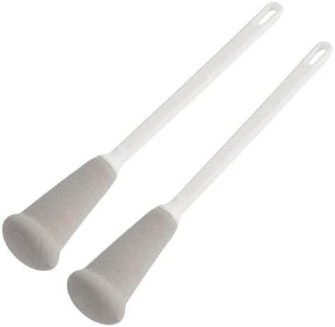 Long Handle Sponge Bottle Brush, 12” Long Wand, 2-Pack, Foam Spon...