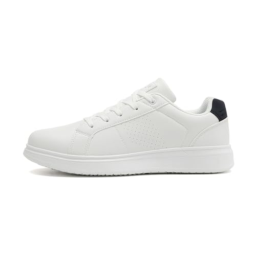 ANALEAF Men's Casual Trainers Sneakers Dress Shoes Comfortable Walking Shoes White - Image 2
