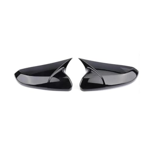 O~[ For Civic FK7 FK8 10th Gen 2 Pieces ABS Plastic Bat Wing Mirror Covers Caps Rearview Mirror Cover Gloss Black