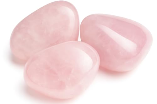 Chill french | 3 Pierres naturelles polies Quartz rose Qualité Extra | 2 à 3 cm par pierre semi-précieuse | Œil de tigre naturel – Pierre des Guerriers pour Lithothérapie