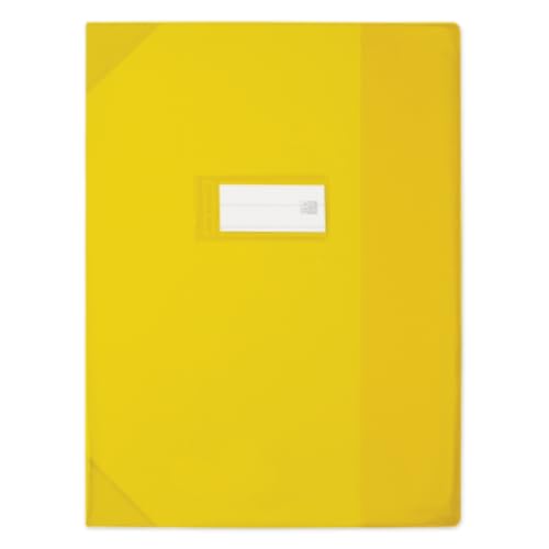 Lot de 25 Protège-cahier Strong Line 24x32, en PVC 15/100e, coloris jaune translucide