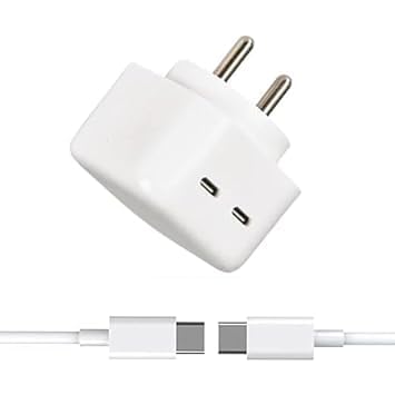 Original 35W Dual PD 3.0 GaN USB-C Port Compact Power Adapter Plug Fast Wall Charger Adapter and Type- c Cable Compatible for iPhone 15 Charger, 15 Pro Max/ 15 Plus(DP83)
