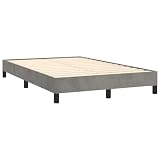 Giroletto Senza Materasso Grigio Chiaro 120x190 cm: Riposa in Comodità con Velluto morbido e Gambe di Supporto