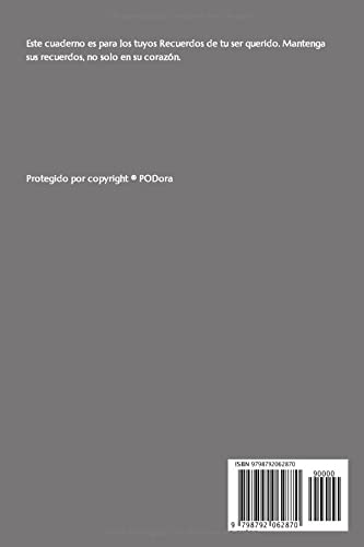 Miniatura 2 de diario de duelo - regalo de funeral hermana, te extraño mis recuerdos de ti como recordatorio con plantilla para rellenar, espacio para fotos, ...