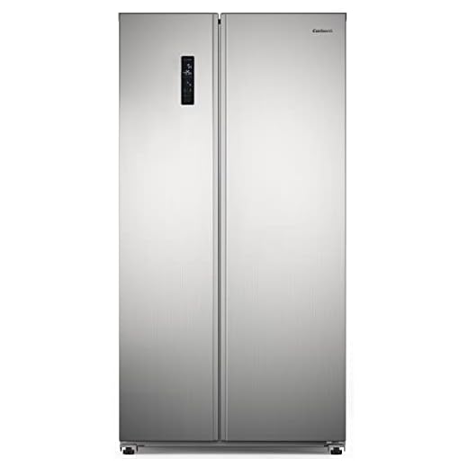 Corberó E-CFSBSH628NFX Frigorífico Americano 177 x 90 x 60, Capacidad 442L, No Frost, Color Inox, Display Puerta, Luz LED, Crisper, Función ECO, Estantes de Cristal, Cubitera, 40 Db, E. Energética F