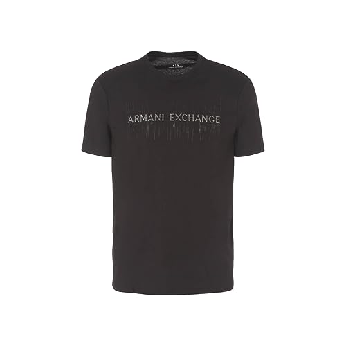 Armani Exchange Men's Regular Fit Crew Neck Cotton Jersey Embellised Logo Tee