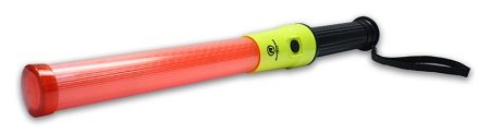 Railhead Gear Red LED Baton w/Black & Yellow Handle, 14 Super Bright LED's, 91 Hour Run Time, KE-SLB41-Y