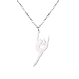 OAUWKEIY Collar Colgante Material elegante y minimalista acabado liso colgante de la serie de gimnasia joyería versátil para hombres y mujeres collar